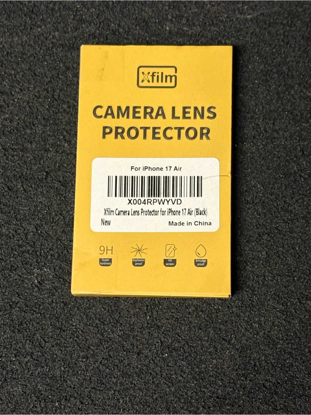 iPhone 17 Air Camera Lens Protector Black 9H HD Tempered Glass NIP